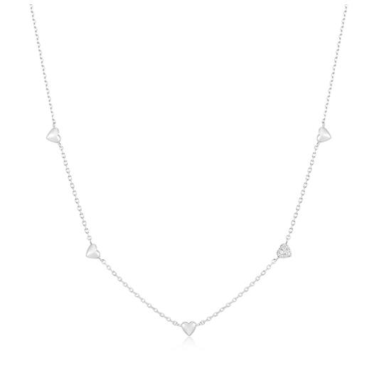  Starlit Drops - Gliederketten - Silber / Rhodiniert - Zirkonia - 45cm